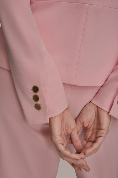 BAR-EMBELLISHED WRAP BLAZER - Pink