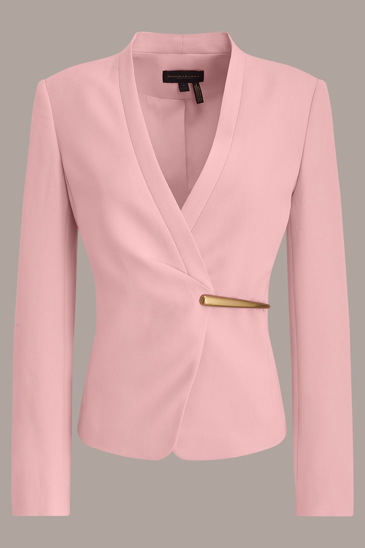 BAR-EMBELLISHED WRAP BLAZER - Pink