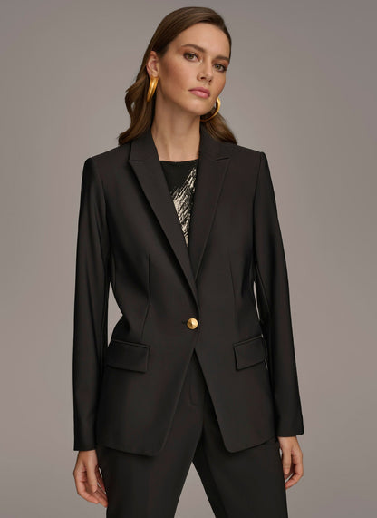 ONE BUTTON JACKET - Black