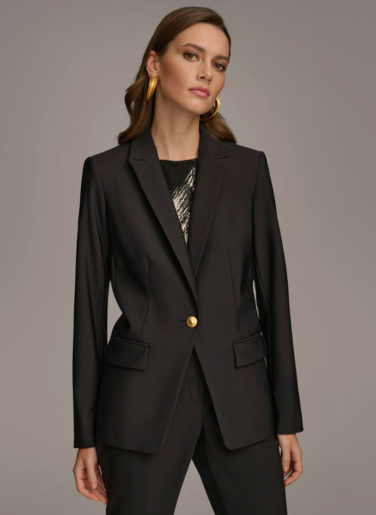 ONE BUTTON JACKET - Black