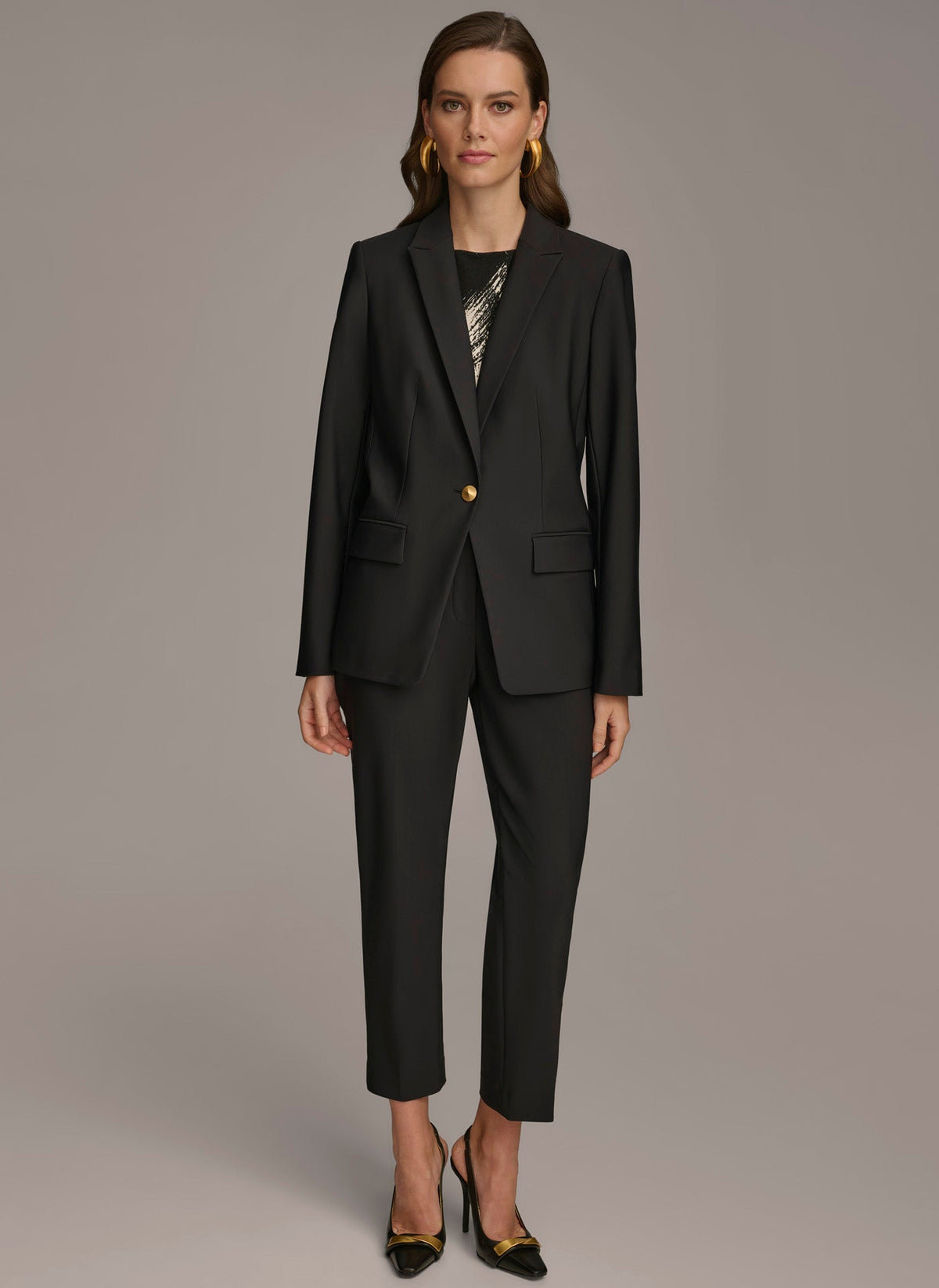 ONE BUTTON JACKET - Black