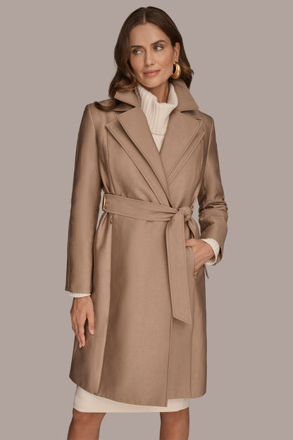 DOUBLE COLLAR TRENCH - KHAKI