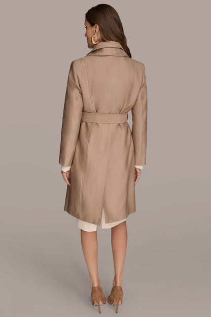 DOUBLE COLLAR TRENCH - KHAKI