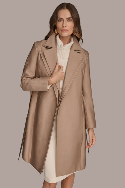 DOUBLE COLLAR TRENCH - KHAKI