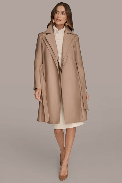 DOUBLE COLLAR TRENCH - KHAKI