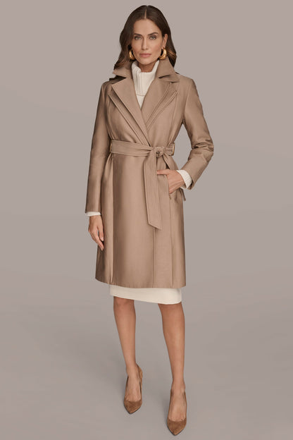 DOUBLE COLLAR TRENCH - KHAKI
