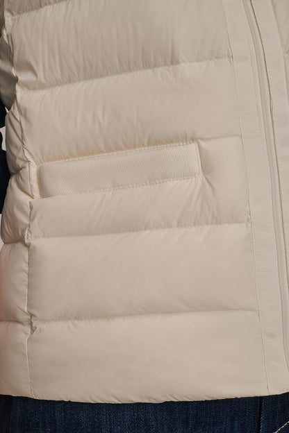 CAP SLEEVE PUFFER VEST - CREAM