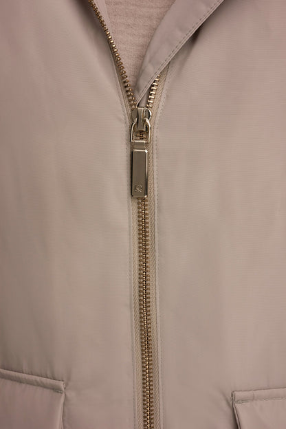 HOODED LIGHT QUILT JACKET - Tuscan Grey