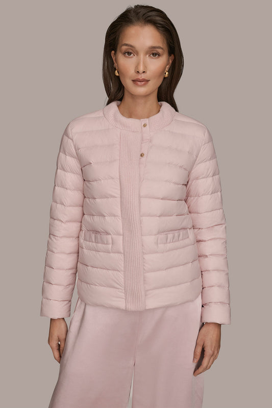 DOWN PUFFER JACKET - PINK WISTERIA