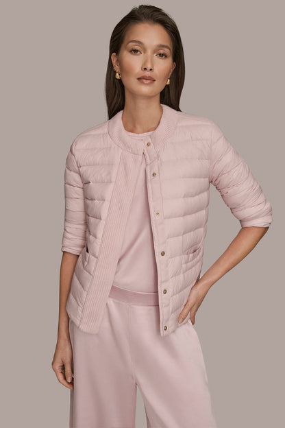 DOWN PUFFER JACKET - PINK WISTERIA
