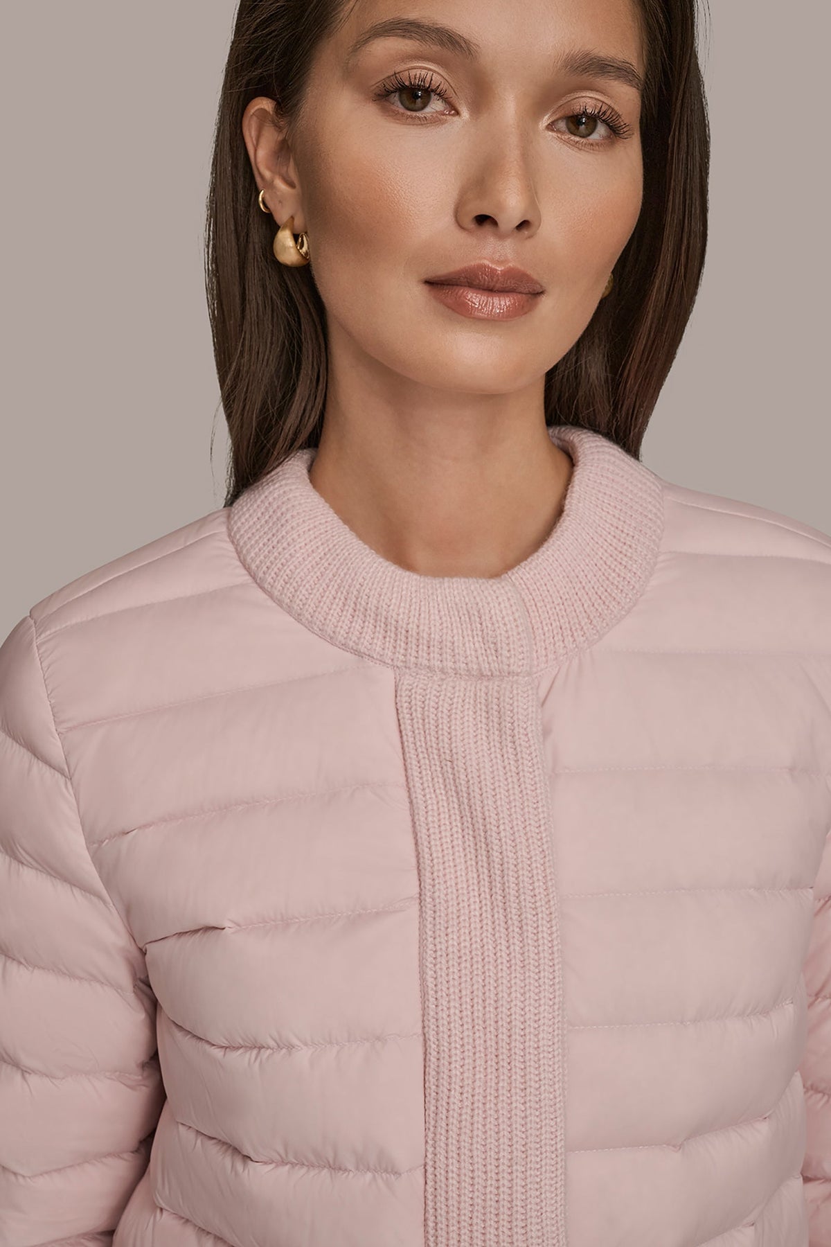 DOWN PUFFER JACKET - PINK WISTERIA