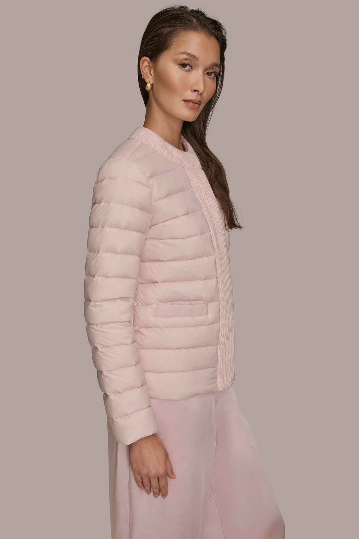 DOWN PUFFER JACKET - PINK WISTERIA
