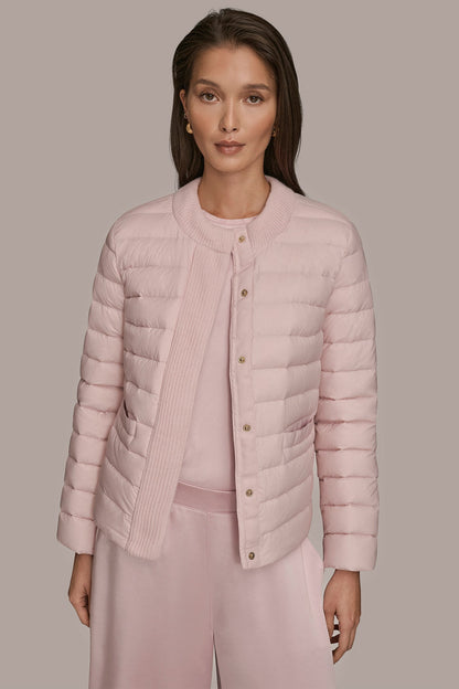 DOWN PUFFER JACKET - PINK WISTERIA