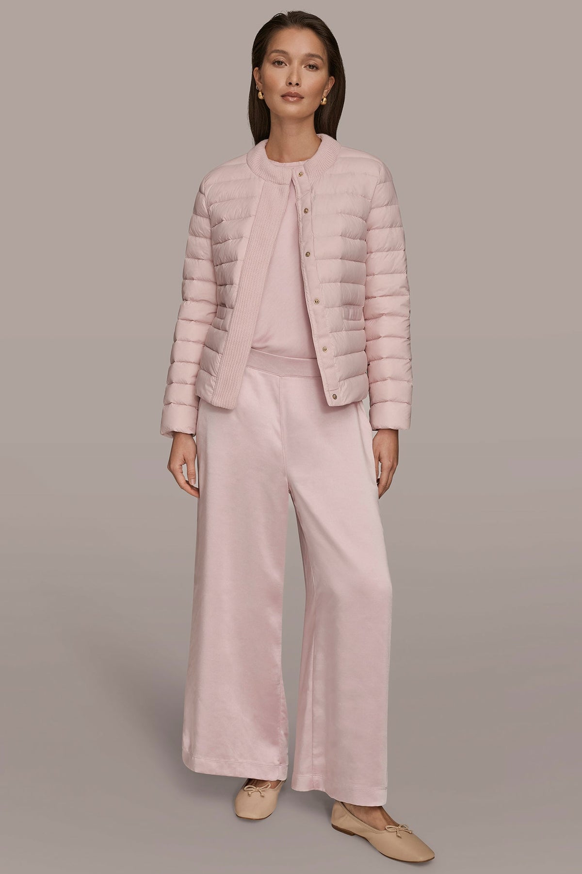 DOWN PUFFER JACKET - PINK WISTERIA