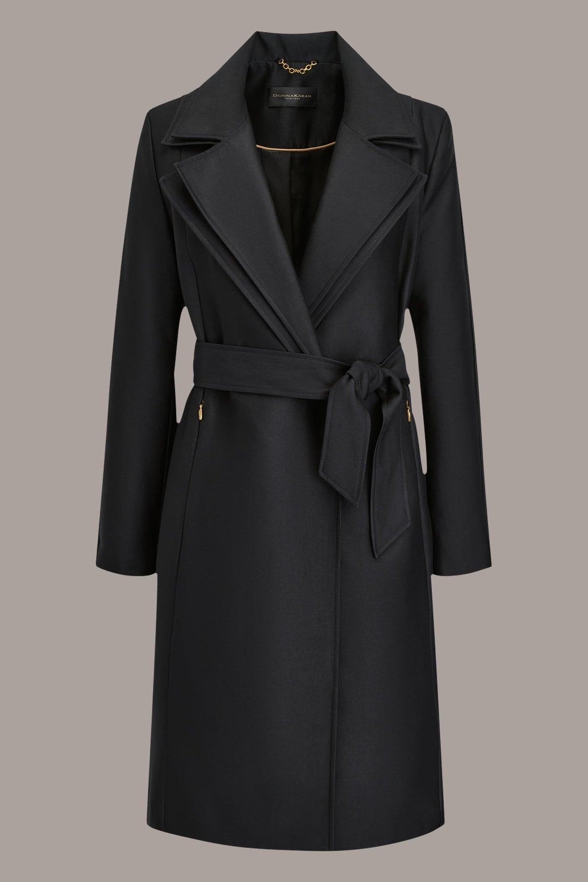 DOUBLE COLLAR TRENCH - Black