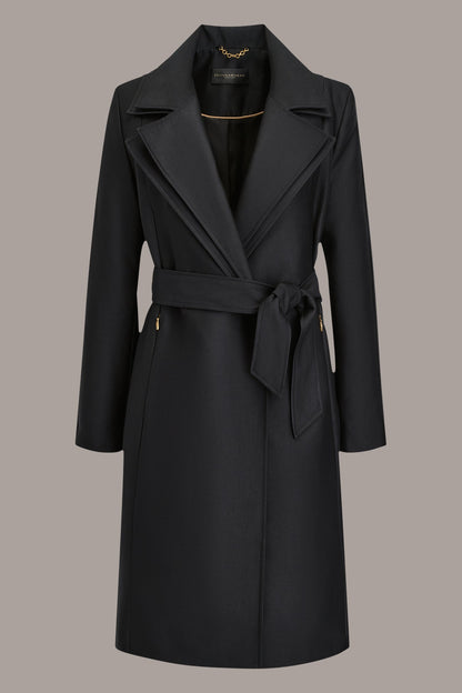 DOUBLE COLLAR TRENCH - Black