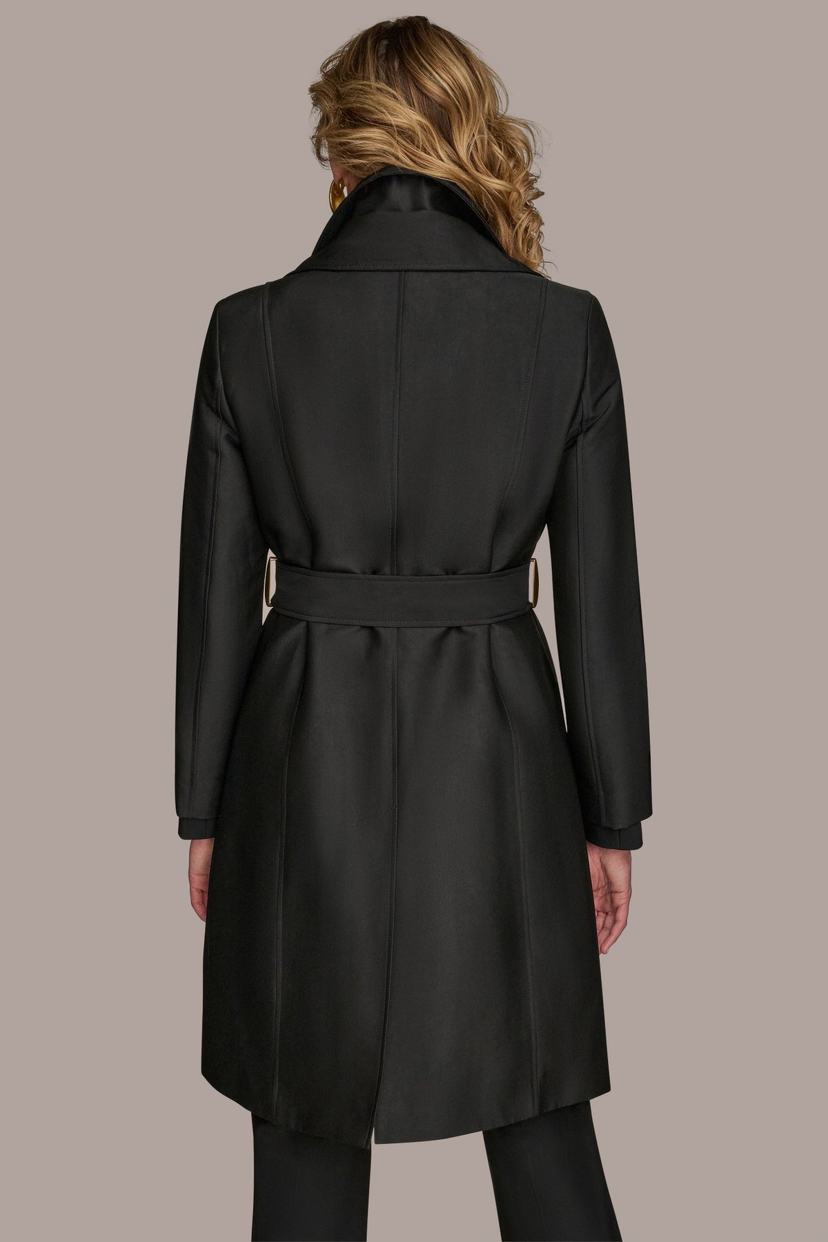 DOUBLE COLLAR TRENCH - Black