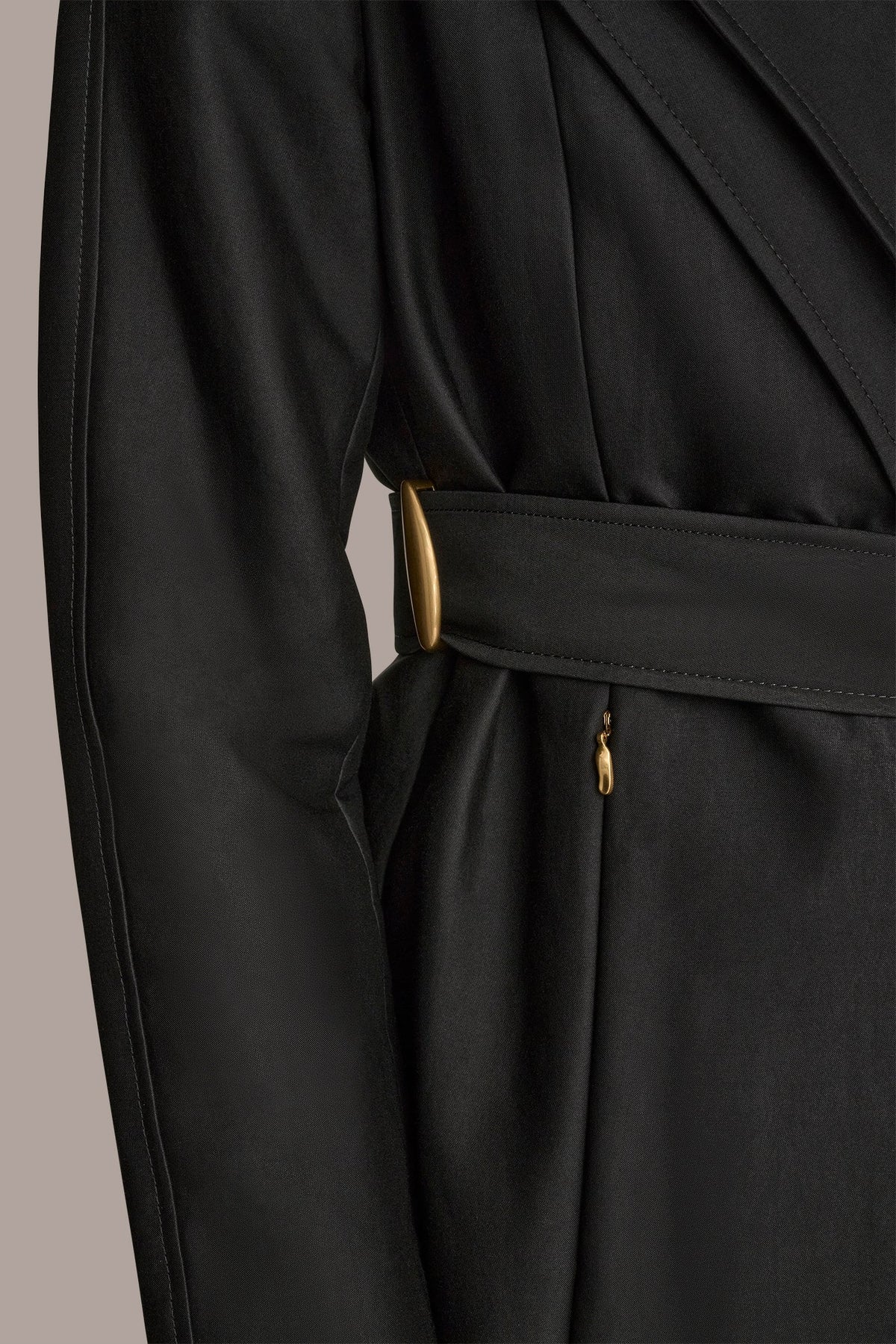 DOUBLE COLLAR TRENCH - Black