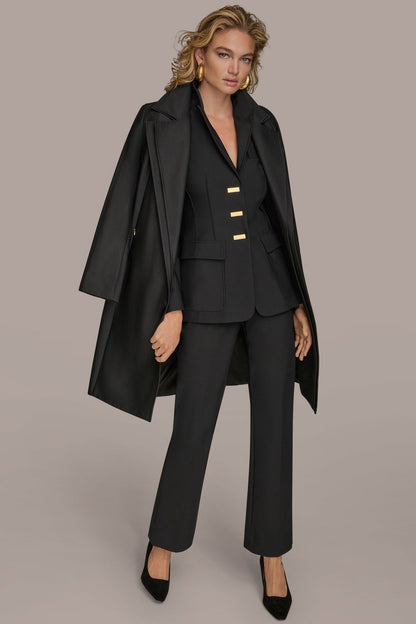 DOUBLE COLLAR TRENCH - Black