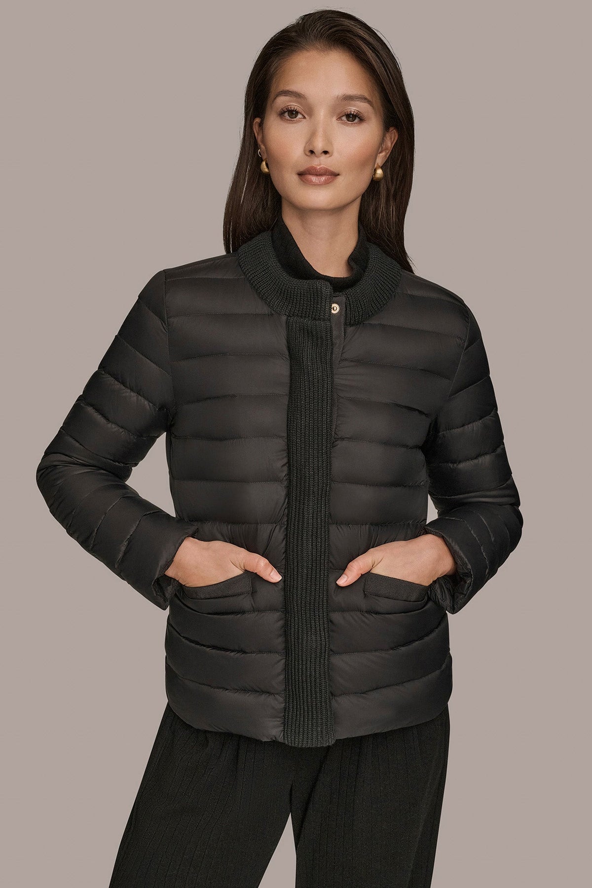 DOWN PUFFER JACKET - Black