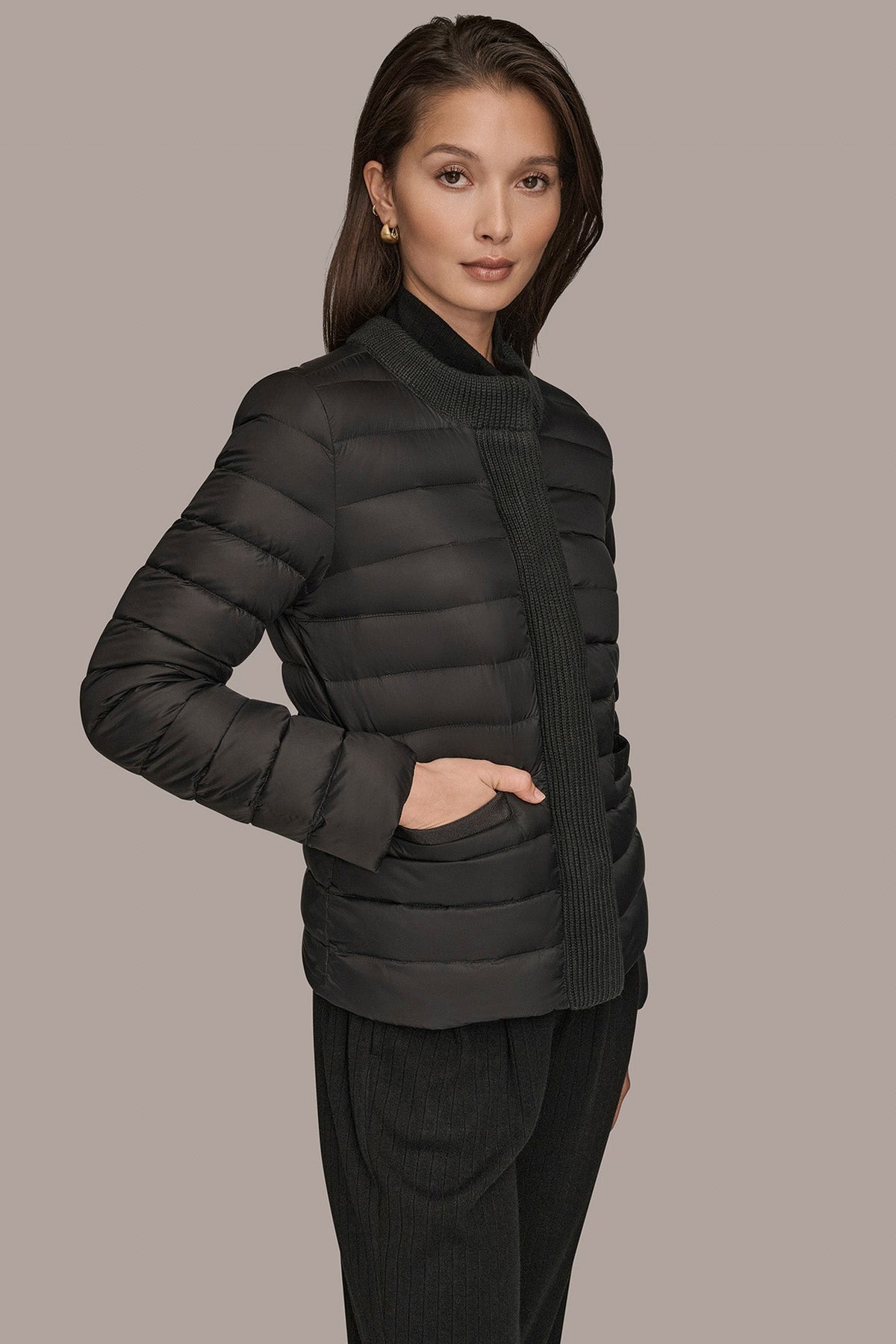 DOWN PUFFER JACKET - Black
