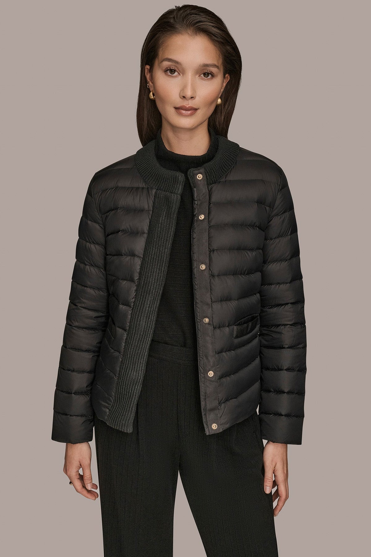 DOWN PUFFER JACKET - Black