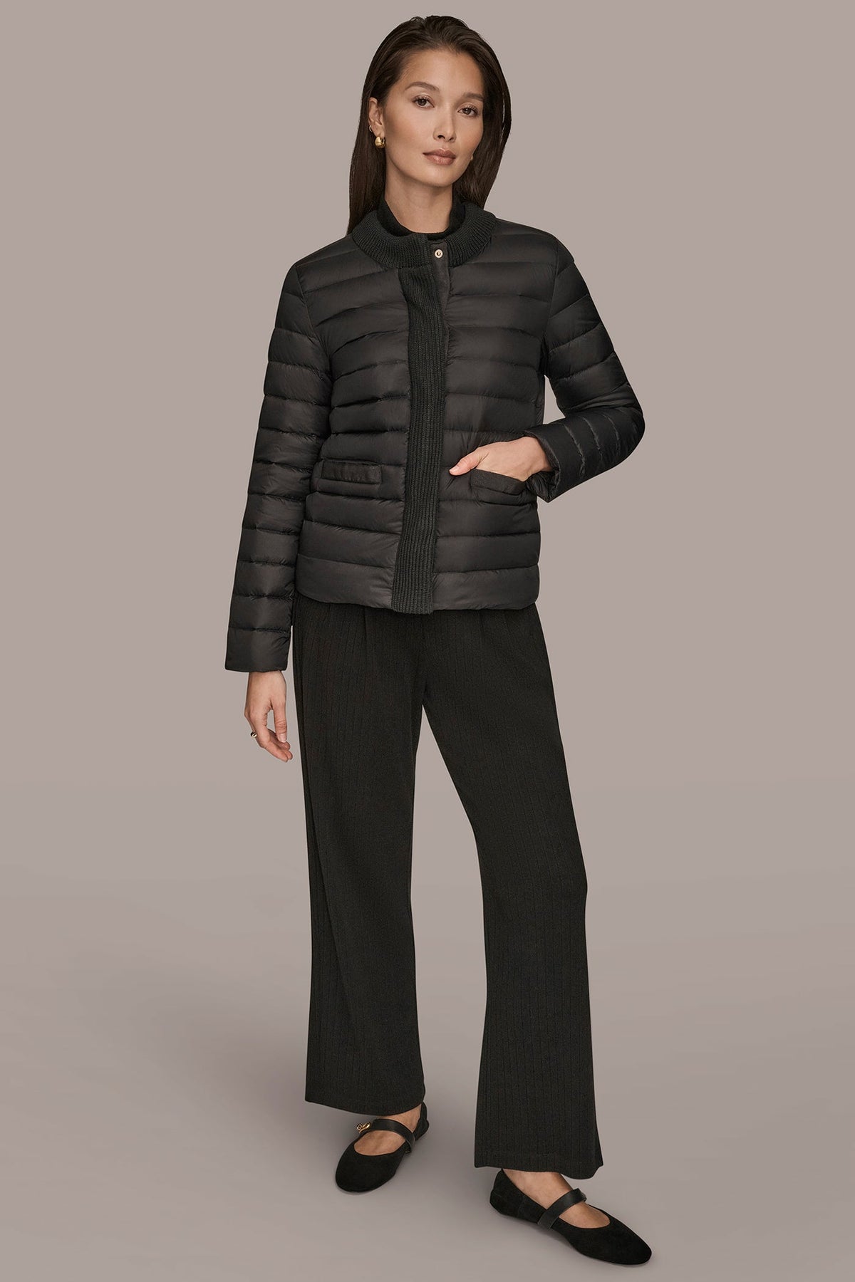 DOWN PUFFER JACKET - Black