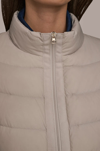 CAP SLEEVE PUFFER VEST - VAPOR