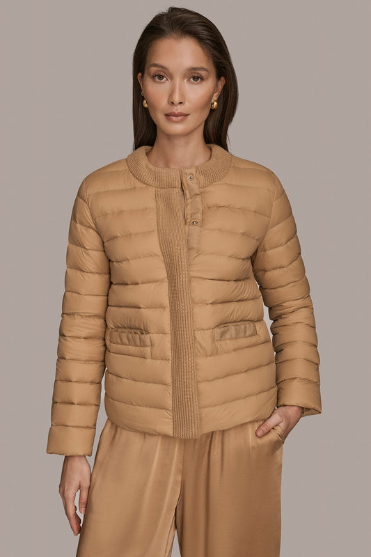 DOWN PUFFER JACKET - FAWN