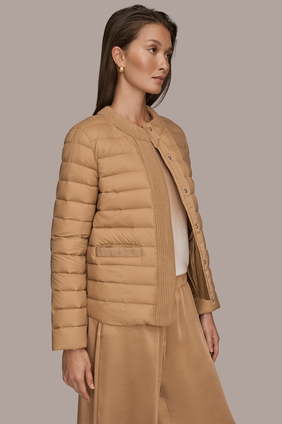 DOWN PUFFER JACKET - FAWN
