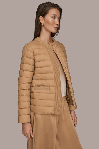 DOWN PUFFER JACKET - FAWN
