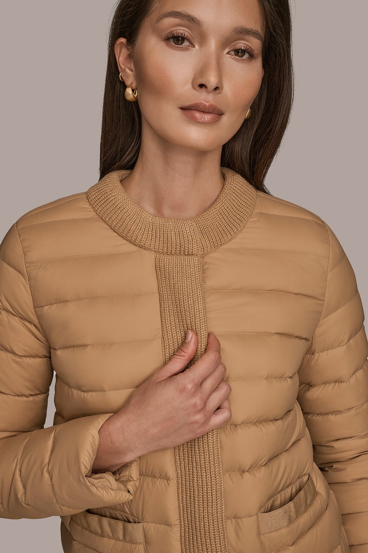 DOWN PUFFER JACKET - FAWN