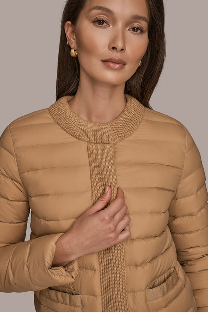 DOWN PUFFER JACKET - FAWN