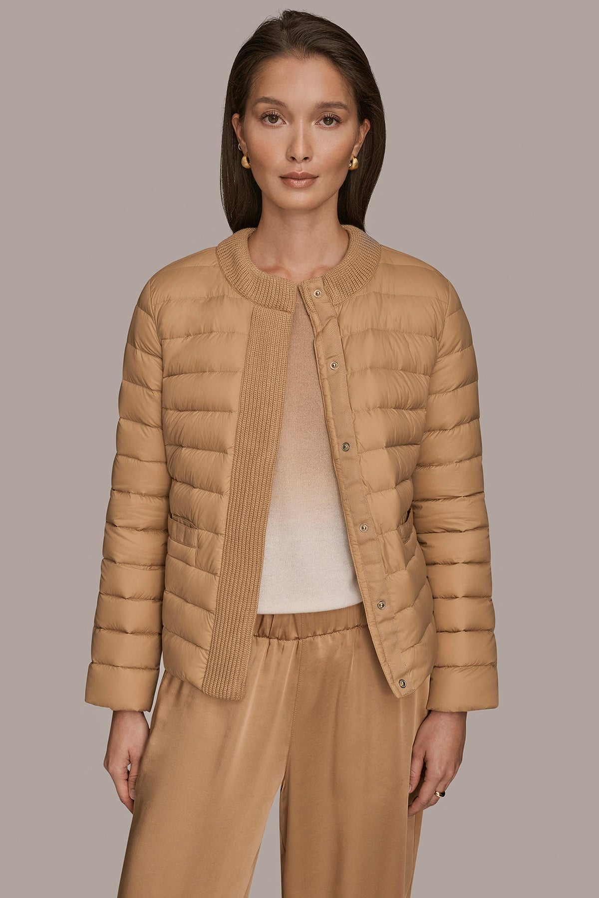 DOWN PUFFER JACKET - FAWN
