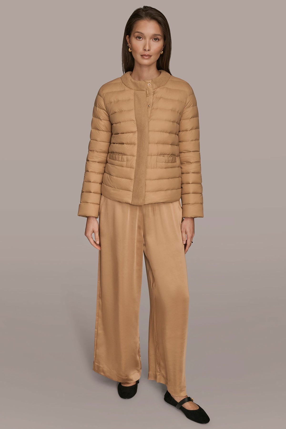 DOWN PUFFER JACKET - FAWN