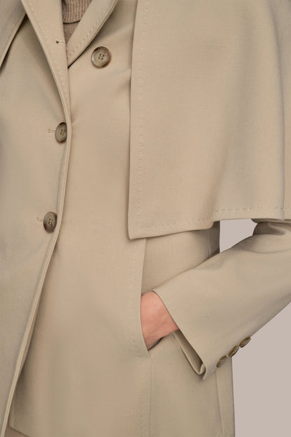 WATER REPELLENT CREPE CAPELET - Ivory