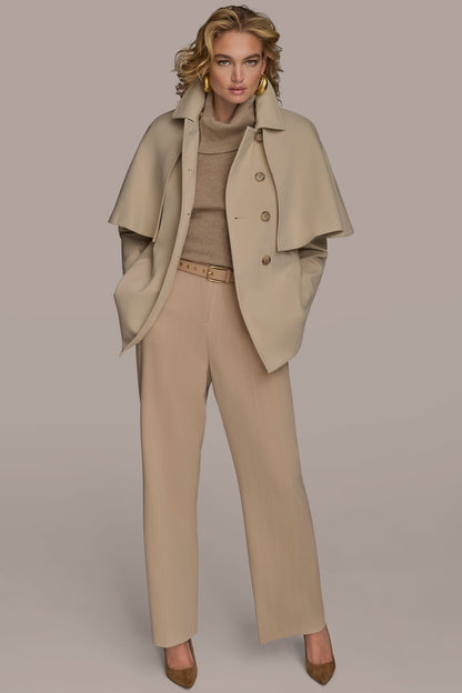 WATER REPELLENT CREPE CAPELET - Ivory