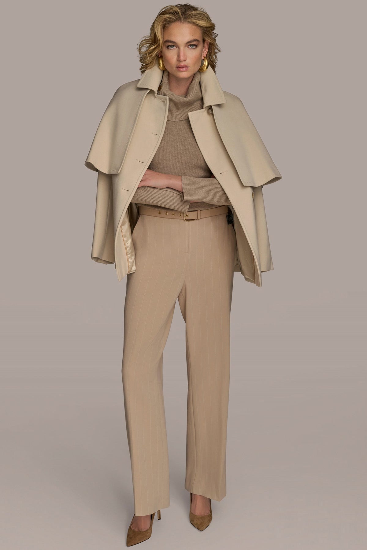 WATER REPELLENT CREPE CAPELET - Ivory