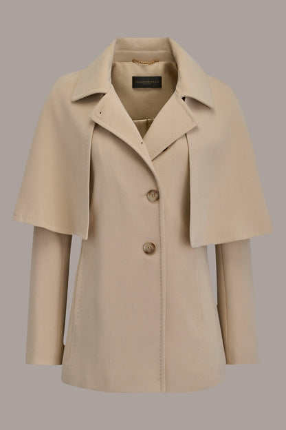 WATER REPELLENT CREPE CAPELET - Ivory