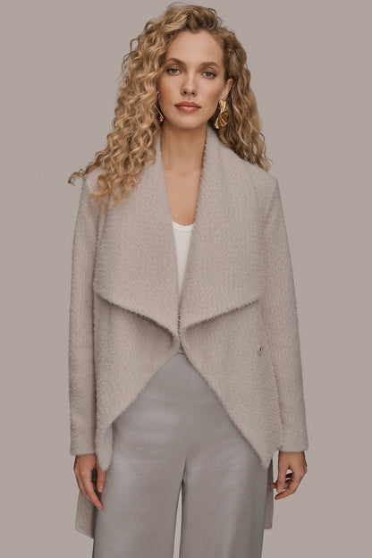 TIE-FRONT WRAP JACKET - VAPOR
