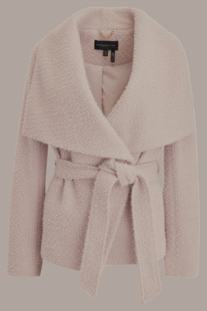 TIE-FRONT WRAP JACKET - VAPOR