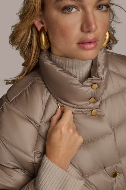 PUFFER CAPE - LATTE