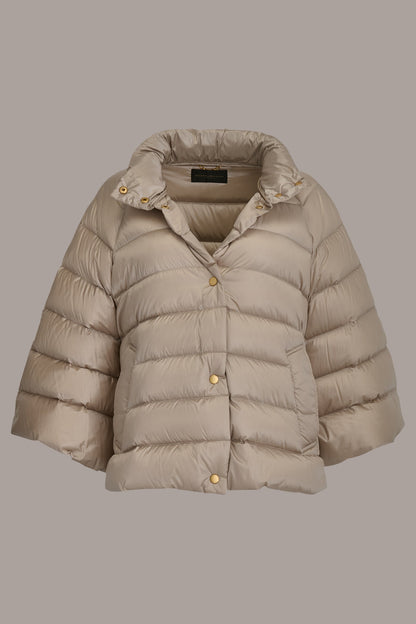 PUFFER CAPE - LATTE