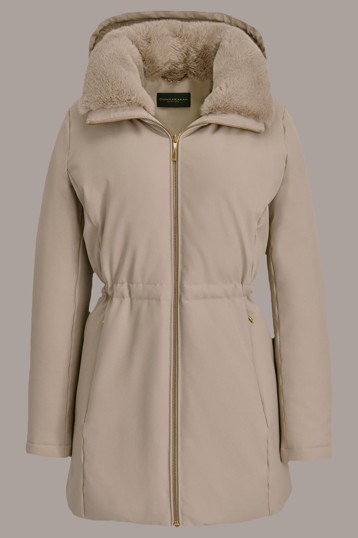 FAUX FUR LINED PUFFER - Barley