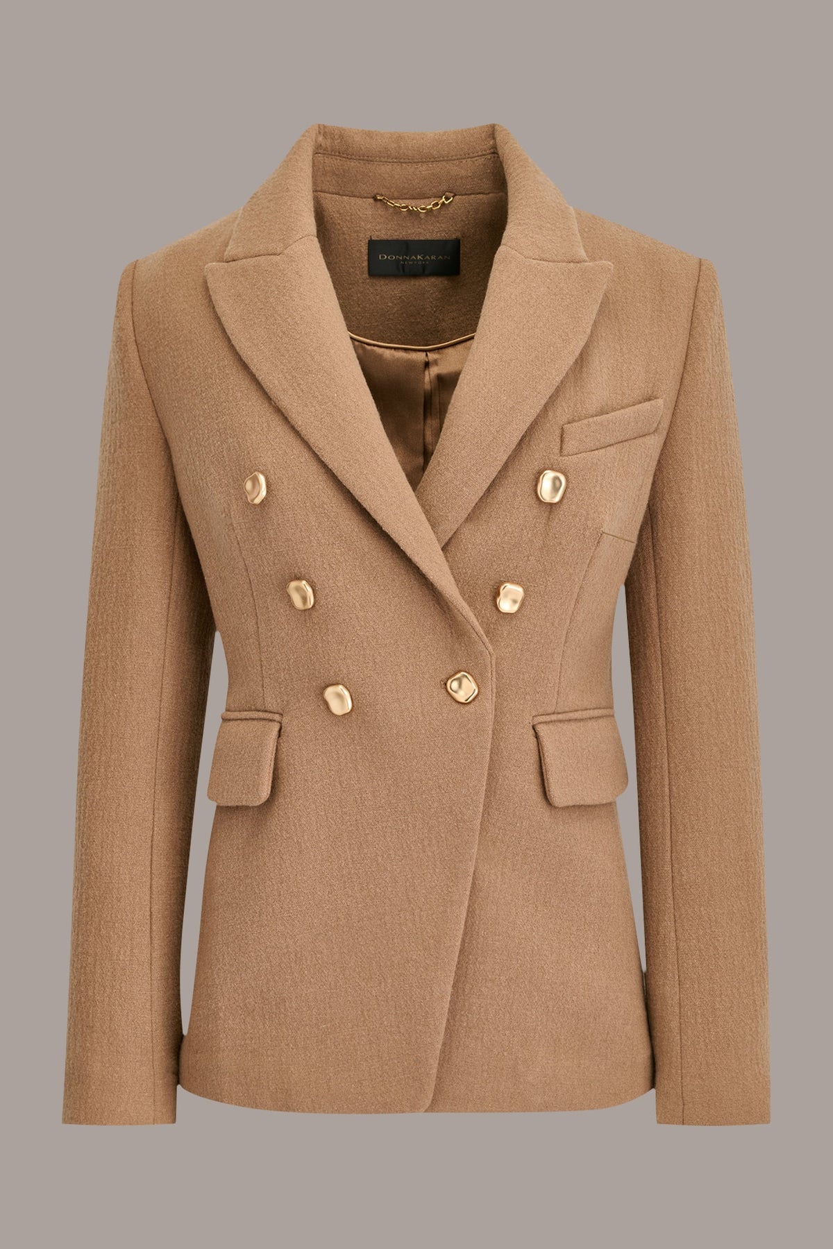 WOOL BLAZER JACKET - CAMEL