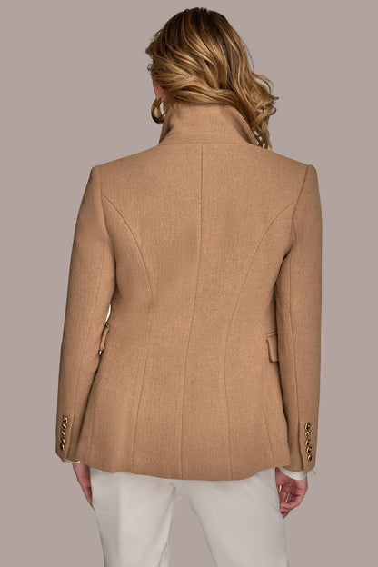 WOOL BLAZER JACKET - CAMEL