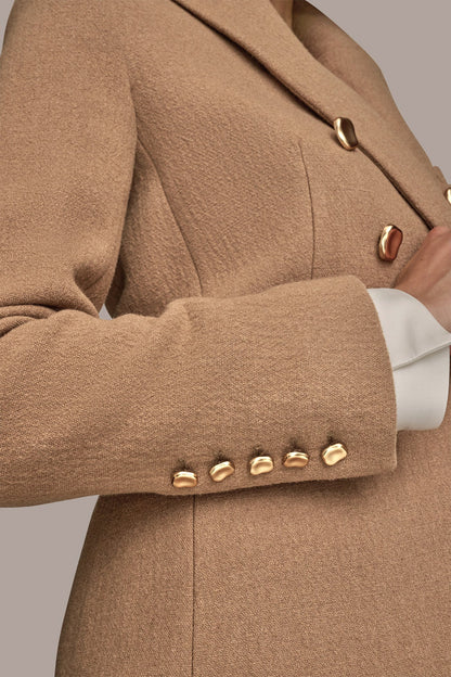 WOOL BLAZER JACKET - CAMEL