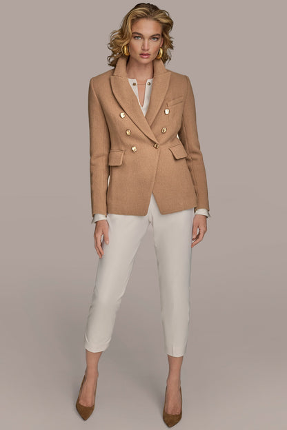 WOOL BLAZER JACKET - CAMEL
