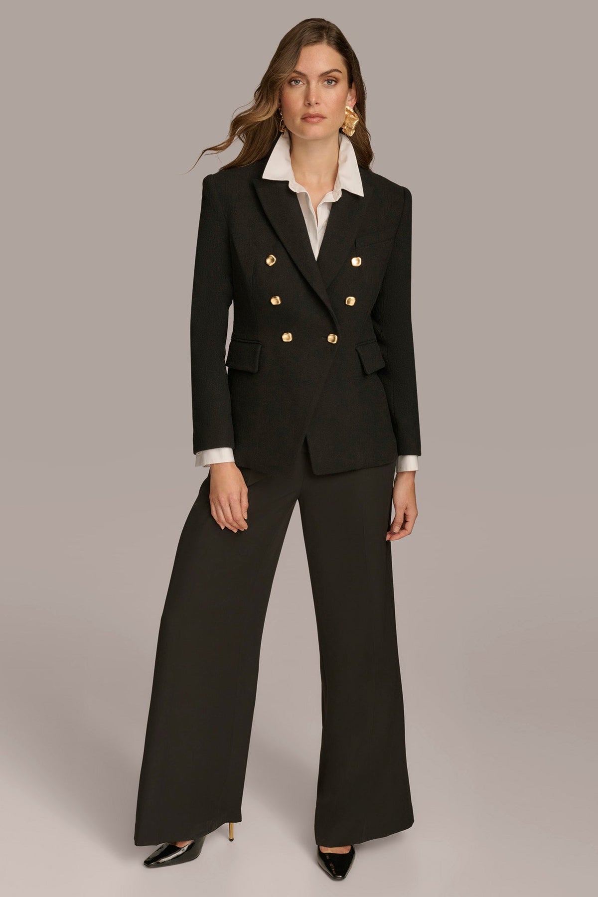 WOOL BLAZER JACKET - Black
