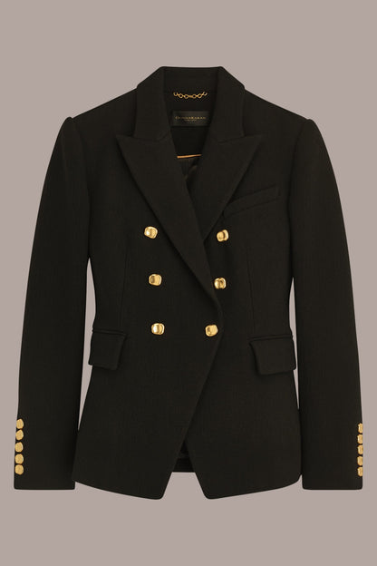 WOOL BLAZER JACKET - Black